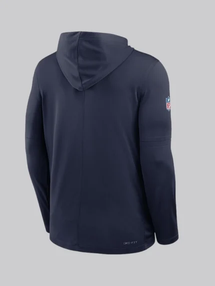 Broncos Sideline Performance Blue Hoodie