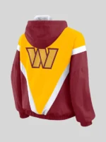 Burgundy Erin Andrews Windbreaker Washington Commanders Jacket