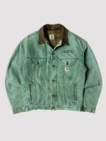 Carhartt JB0694 Lined Corduroy Collar Hunter Green Workwear Jacket