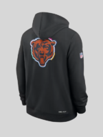 Chicago Bears Nike Black 2025 NFL Crucial Catch Sideline Standard Issue Dri-FIT Hoodie