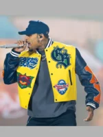 Chris Brown Breezy Bowl Jacket Yellow & Blue