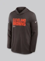 Cleveland Brown Sideline Performance Long Sleeve Hoodie