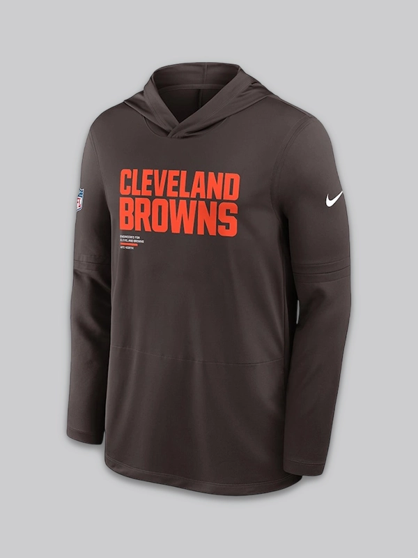 Cleveland Brown Sideline Performance Long Sleeve Hoodie Cleveland Brown Sideline Performance Long Sleeve Hoodie