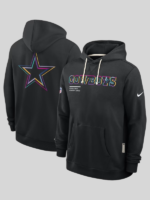 Dallas Cowboys Nike Black 2025 NFL Crucial Catch Sideline Standard Issue Dri-FIT Hoodie