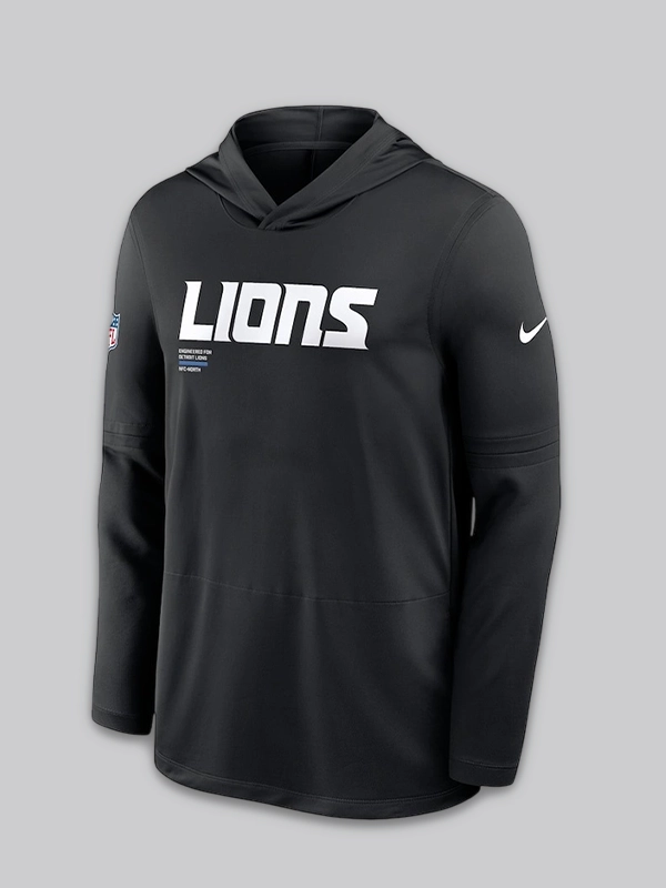 Detroit Lions Sideline Performance Black Hoodie Detroit Lions Sideline Performance Black Hoodie