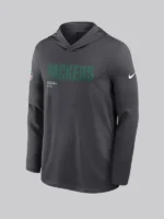 Green Bay Packers Black Sideline Hooded T-Shirt