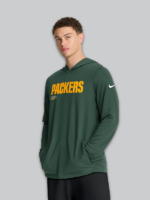 Green Unisex Packers Long Sleeve Tee with Hood