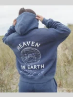 Heaven on Earth Pullover Vintage Navy Hoodie