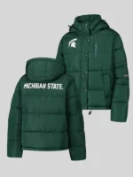 Hype and Vice Michigan State Puffer Jacket