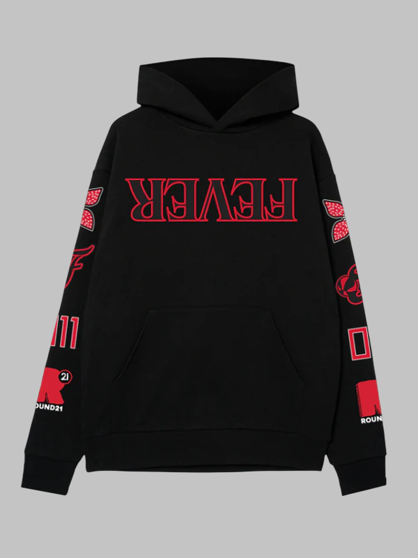 Indiana Fever WNBA x Round21 Stranger Things Parallel Hoodie Black Indiana Fever WNBA x Round21 Stranger Things Parallel Hoodie Black