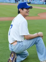 Kim Taehyung V 7 Dodgers Jersey White
