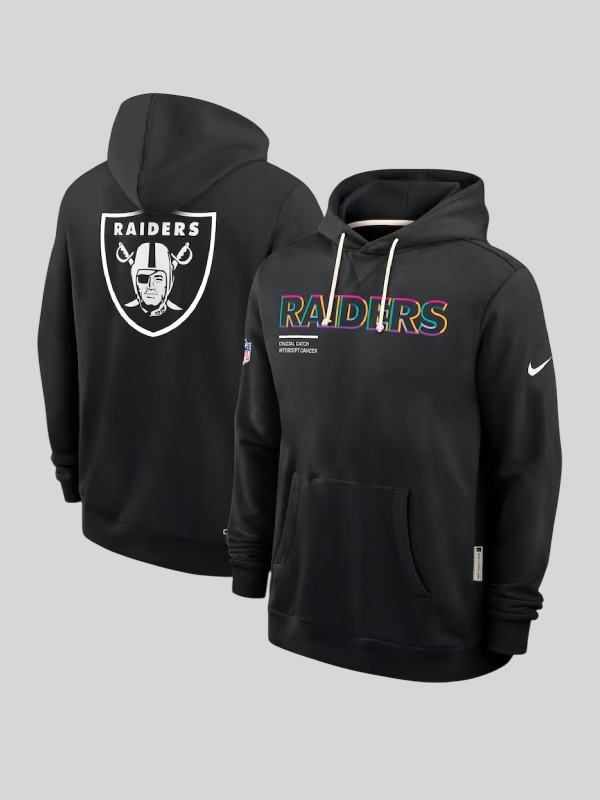 Las Vegas Raiders Nike Black Crucial Catch Sideline Standard NFL Hoodie Las Vegas Raiders Nike Black Crucial Catch Sideline Standard NFL Hoodie