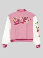 Los Angeles Dodgers Cosmetic Floral Varsity Jacket