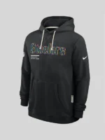 Mens Pittsburgh Steelers Nike Black 2025 NFL Crucial Catch Sideline Standard Issue Dri-FIT Hoodie