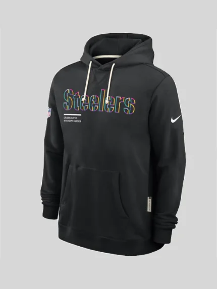 Mens Pittsburgh Steelers Nike Black 2025 NFL Crucial Catch Sideline Standard Issue Dri-FIT Hoodie