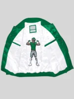 Men's Philadelphia Eagles Starter Kelly Green Exclusive Satin Full-Snap Varsity Jacket