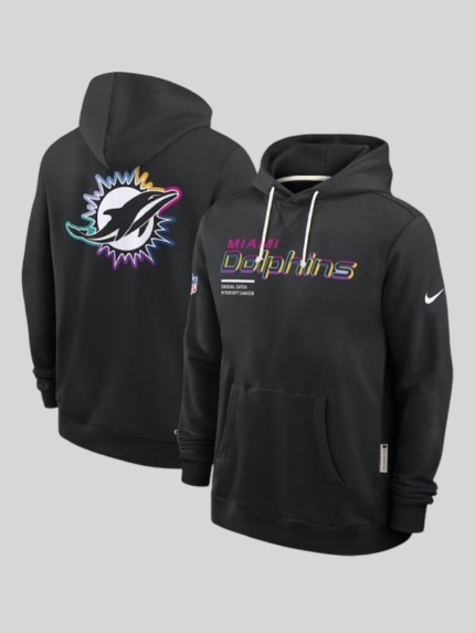 Miami Dolphins NFL Crucial Catch Black Hoodie