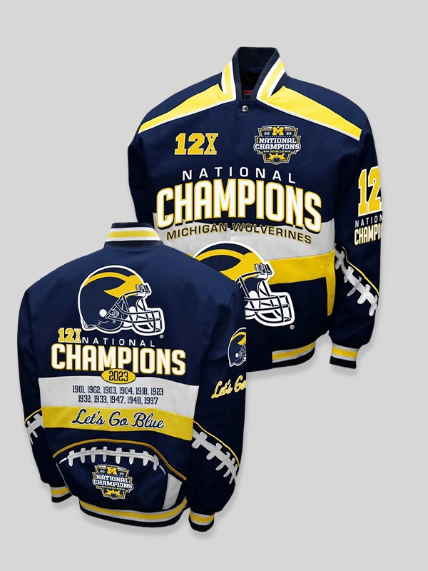 National Campions Michigan Wolverines Varsity Jacket National Campions Michigan Wolverines Varsity Jacket