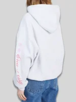 Oversized Ena Pelly EP Mixed Pullover White Fleece Hoodie