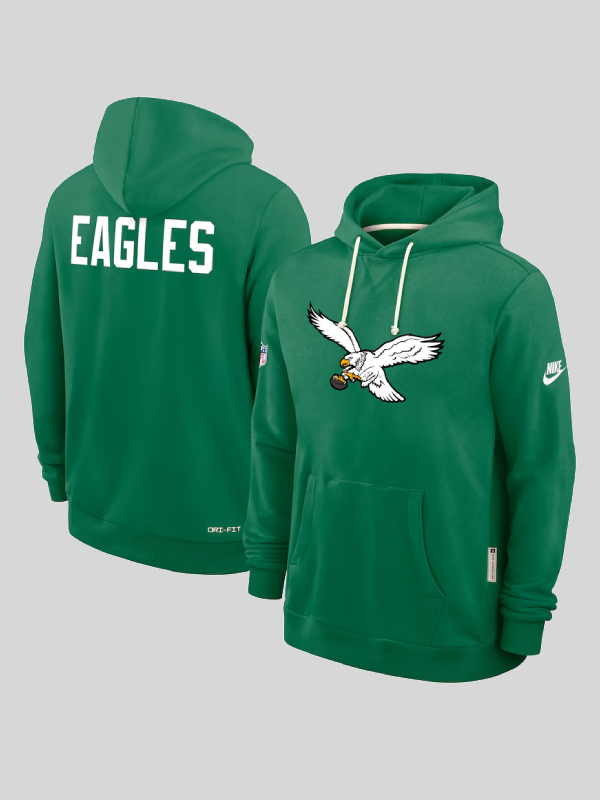 Philadelphia Eagles Nike Kelly Green 2025 Sideline Hoodie Philadelphia Eagles Nike Kelly Green 2025 Sideline Hoodie