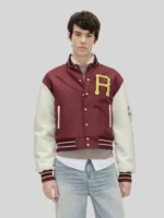 Rhude Batting Cage Maroon & Cream Jacket
