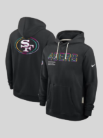 San Francisco 49ers Nike Black 2025 NFL Crucial Catch Sideline Standard Issue Dri-FIT Hoodie