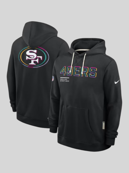 San Francisco 49ers Nike Black 2025 NFL Crucial Catch Sideline Standard Issue Dri-FIT Hoodie