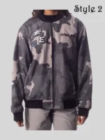 The Wild Collective Grey Philadelphia Eagles Camo Jacket