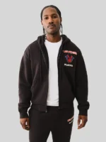 True Religion Playboy Zip-Up Hoodie Black