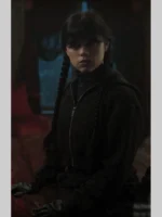 Wednesday Addams Black Cropped Hoodie