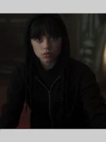 Wednesday S02cJenna Ortega Black Cropped Hoodie