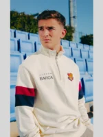 White FC Barcelona Retro 1899 Sweatshirt