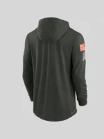 Men's Nike Forest Green Chicago Bears 2025 Salute to Service Sideline Dri-FIT Lightweight Hooded Pullover