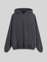 Bershka Studded Hoodie Dark Grey