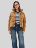 Polo Ralph Lauren Cord Puffer Jacket Brown
