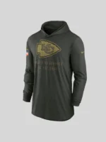 Men's Nike Forest Green Kansas City Chiefs 2025 Salute to Service Sideline Dri-FIT Lightweight Hooded Pullover