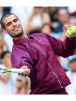 2025 US Open Carlos Alcaraz Burgundy Nike Jacket