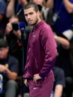 2025 US Open Carlos Alcaraz Nike Burgundy Jacket