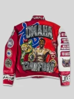 Jeff Hamilton x Purple World Champion Omaha Crawford Leather Jacket