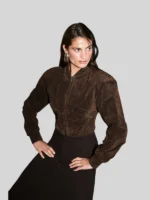 Adoore Cropped Suede Jacket
