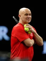 Andre Agassi Laver Cup 2025 T-Shirt Red