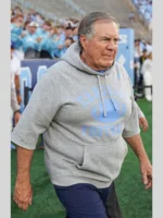 Bill Belichick Carolina Cutoff Hoodie Grey