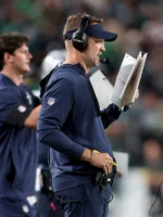 Brian Schottenheimer Dallas Cowboys Quarter-Zip Hoodie Jacket Blue