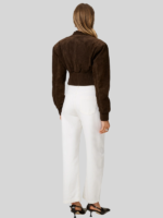 Brown Adoore Suede Jacket Women's