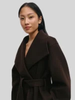 Brown High Neck Short Jacket