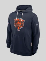 Chicago Bears Initial Home Sideline Men's Nike Dri-FIT NFL Pullover Hoodie Blue