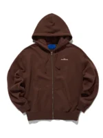 Crown Logo Awake NY Full Zip Hoodie Brown