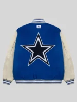 Dallas Cowboys GOLF WANG Letterman Jacket Royal And White