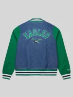 Denim Philadelphia Eagles Kelly Green Varsity Jacket