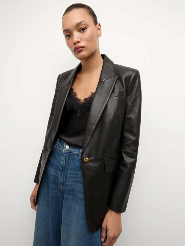 Dickey Veronica Beard Leather Jacket Blazer Dickey Veronica Beard Leather Jacket Blazer